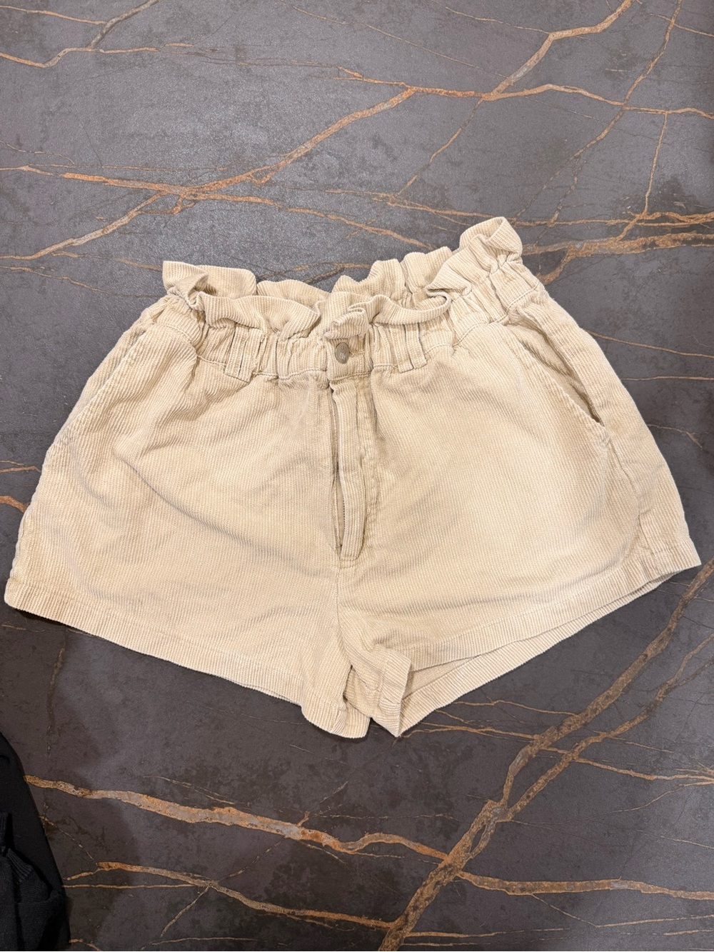 12th Tribe Sandstorm Taupe Corduroy Shorts - Medium